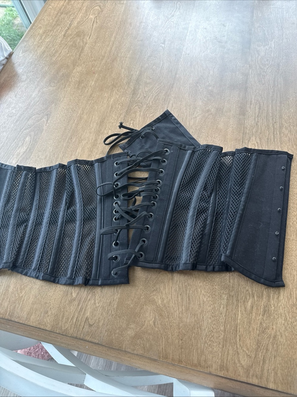 Mystic City Corsets Black Brocade Underbust Steel Boned 26 Inch Waist Trainer